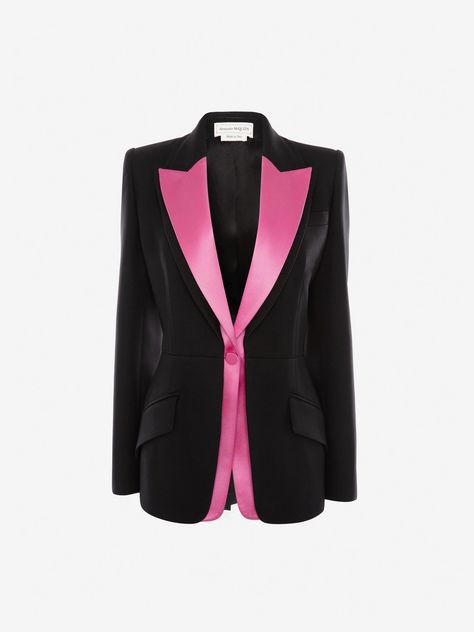 Jackets Alexander Mcqueen Fashion, Silk Jacket, Blazer Fashion, Women Style, Jacket Style, World Of Fashion, Summer Collection, Hibiscus, Work Outfit