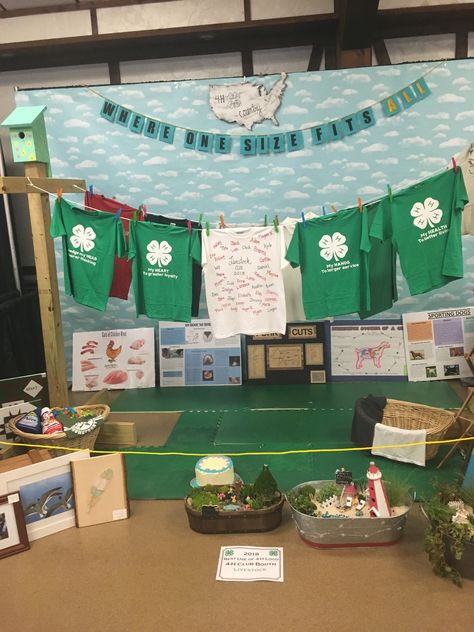 Club Booth Ideas School, School Club Fair Booth Ideas, 4-h Themes, 4h Booth Themes, 4-h Booth Ideas, 4h Booth Ideas, Fair Projects 4-h, 4h Leader, Ffa Decorations