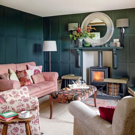 Cosy snug room ideas to create an indulgent and relaxing spot in your home to escape to Cosy Snug Room, Cosy Snug Room Ideas, Snug Room Ideas, Cosy Snug, Snug Room, Period Living, Warm Color Schemes, Cosy Room, Traditional Fireplace