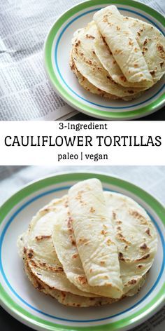 Cauliflower Tortillas, Paleo Cauliflower, Breakfast Cheese, Gluten Free Tortillas, Low Carb Low Fat Recipes, Two Ingredient, Cheese Danish, Low Carb Low Sugar, Homemade Tortillas