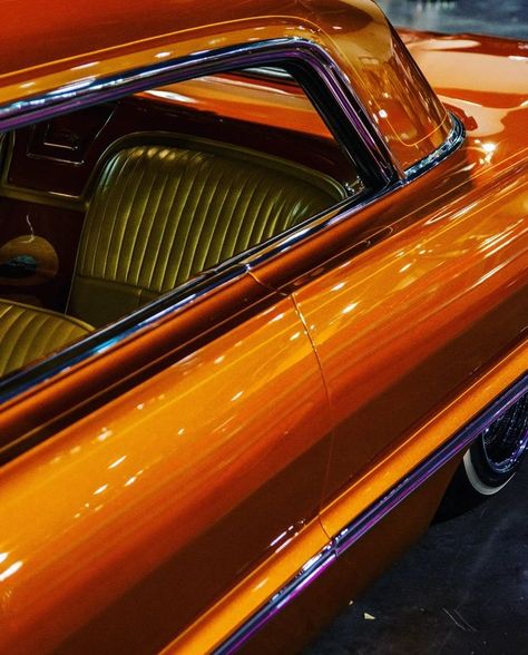 Orange Shopping Aesthetic, Candy Paint Cars, High Contrast Photography, Fantastic Planet, Contrast Photography, 60s Cars, Green App Icons, Candy Paint, Orange Car