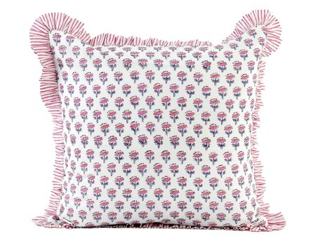 CPC Pink Sapphire Ruffle Throw Pillow Covers for Couch, 20x20 Inch Cotton Stripe Ruffle Couch Pillows for Living Room, Hidden 16 Inch Zipper Boho Pillow Case or Cute Outdoor Pillows Pillows For Living Room, Ruffle Pillow, Beach Bungalow, Block Printed Pillows, Cushion Cover Designs, White Throw Pillows, Colourful Living Room, Decorative Pillows Couch, Farmhouse Pillows