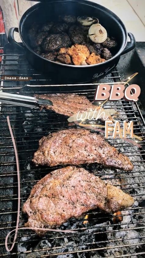 instagram story highlight story ideas decoration quote inspiration bbq barbecue family time quarantine food yummy delicious home house party dinner steak chicken kabab grilled onions on grill Bbq Instagram Story Ideas, Family Time Instagram Story, Bbq Captions Instagram, Bbq Instagram Story, Dinner Time Instagram Story, Highlight Story Ideas, Dinner Quotes, Chicken Kabab, Dinner Steak