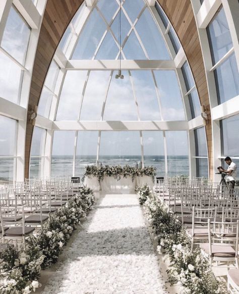 Wedding Venue Decor, Ocean View Wedding, Wedding Setup, Ocean Wedding, Dream Wedding Venues, Beach Wedding Inspiration, Wedding Venues Beach, Wedding Venue Inspiration, Wedding Venue Decorations