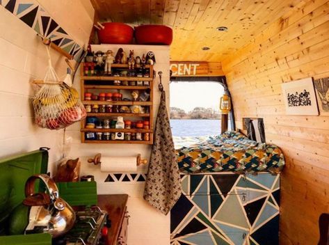 Van Life Ideas, Vw Bus Interior, Big Van, Best Campervan, Wooden Cladding, Diy Campervan, Bus Interior, Conversion Van, Campervan Conversion