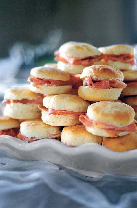 Virginia Recipes, Yeast Biscuits, Small Sandwiches, Mustard Butter, Stuffed Biscuits, Shower Recipes, Ham Biscuits, Easter Appetizers, Leftover Ham Recipes