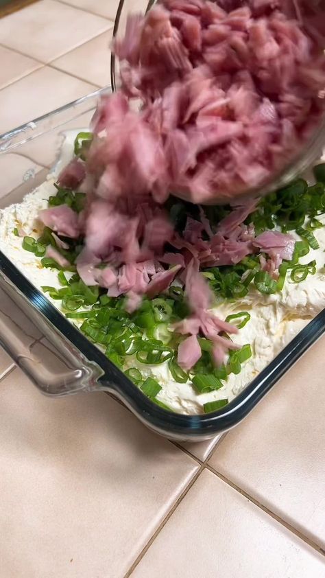 3.3K views · 255 reactions | Recipe for Polish rose dip | 24oz of whipped cream chez 8 oz sour cream 1 cup chopped green onion 1 cup chopped ham 1/2 cup chopped bacon 1/2 cup Parmesan chez 1/4 cup everything... | By Cibsandibus | Facebook Polish Roses Recipe, Polish Rose Dip, Bacon Onion Dip With Cream Cheese, Onion Dip Recipe Easy Lipton, Bloomin Onion Dip, Artichoke Dipping Sauce Mayonnaise, Chopped Ham, Rose Recipes, Dinner This Week