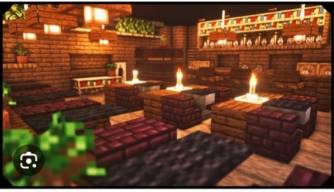 Minecraft Pub, Pub Interior Design, Gastro Pub, Pub Interior, Gastro Pubs, Oak Stairs, Beer Keg, Minecraft Building Ideas, Oak Planks