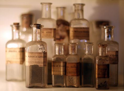 Vintage medicine bottles Vintage Medicine Bottle, Old Medicine Bottles, Apothecary Bottles, Medicine Bottles, Antique Bottles, Vintage Bottles, Old Bottles, Apothecary Jars, Bottles And Jars