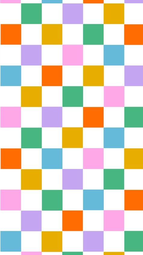 Bright Checkerboard Phone Wallpaper Checkerboard Color Combo, Funky Checkered Pattern, Colorful Checkered Wallpaper, Checkered Wallpaper Aesthetic, Cartoon Pattern Wallpaper, Danish Pastel Wallpaper, Checkboard Pattern, Collage Phone Wallpaper, Pink Iphone Wallpaper