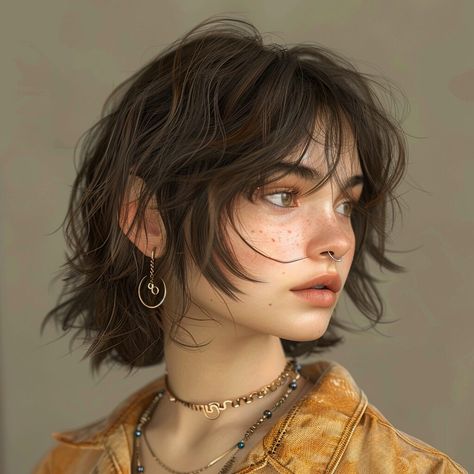 80 Shaggy Bob Hairstyles for Modern Elegance. Number 53 Is Unmissable! Shaggy Bob Mullet, Woman Wolf Cut, Feather Bob, Short Hair With Shaggy Bangs, Round Face With Short Haircut, Short And Shaggy Hairstyles, Very Layered Short Hair, Short Woman Hairstyle, Grungy Short Haircuts