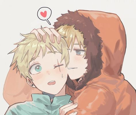 Bunny South Park Kiss, Kenny Mccormick X Butters, Kenny X Butters Fanart Kiss, Bunny Fanart South Park, Kenny X Butters Fanart, Bunny Southpark, Butters X Kenny, Bunny South Park, Bunny Sp