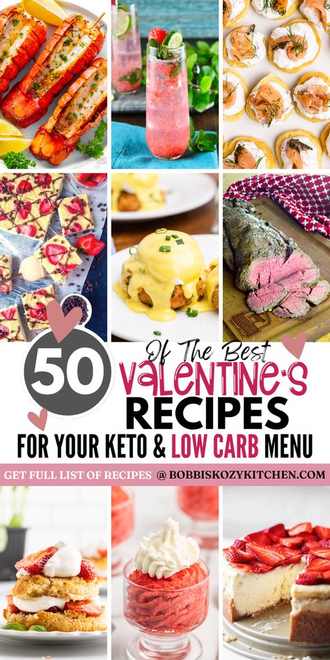 50 Keto & Low Carb Valentine's Day Recipes Low Carb Valentines Dinner, Keto Valentines Day, Keto Valentines, Valentines Recipes Desserts, Valentine Recipes, Keto Holiday, Valentine's Day Recipes, Valentines Food, Brunch Ideas