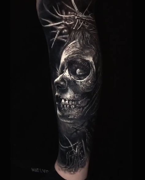 Eliot Kohek, Zombie Tattoo, Zombie Tattoos, Evil Tattoo, Watercolor Tattoo Flower, Men Tattoos Arm Sleeve, Realistic Tattoo, Weird Tattoos, Dark Art Tattoo