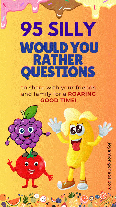 Funny would you rather questions Kids Would You Rather Questions Fun, What You Rather Questions, Funny Would You Rather Questions Kids, Family Would You Rather Questions, Silly Would You Rather Questions, Kids Questions Game, Would You Rather For Teens, Silly Questions To Ask Kids, Kids Would You Rather