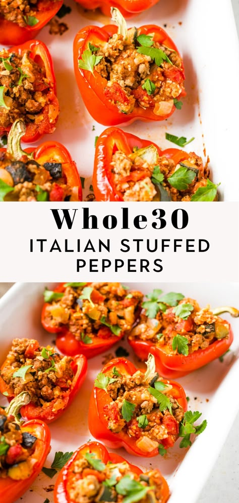 Stuffed Bell Peppers Turkey, Italian Stuffed Peppers, Dinner Recipes Healthy Low Carb, Stuffed Peppers Healthy, Low Carb Low Fat Recipes, Boiled Egg Diet Plan, Best Low Carb Recipes, Low Carb Breakfast Recipes, Low Carb Diet Recipes