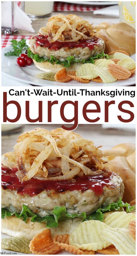 If you're craving a little bit of Thanksgiving in the summer, all you have to do is make these burgers! Thanksgiving Turkey Burger Recipes, Thanksgiving Turkey Burger, Fall Burger Ideas, Thanksgiving Burger, Stovetop Burgers, Mr Food Recipes, Burger Board, Asian Side Dishes, Thanksgiving 2022