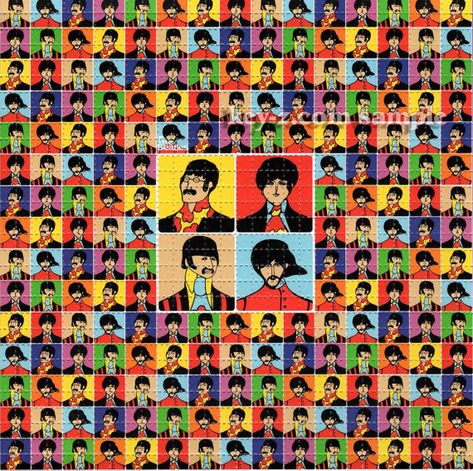 Beatles Yellow Submarine BLOTTER ART - perforated acid art paper - Kesey Leary Hofmann Owsley Grateful Dead psychedelic lsd sheet tabs Lsd Art, Beatles Yellow, Acid Art, Beatles Art, Psy Art, Yellow Submarine, The Fab Four, Trippy Art, Art Pages