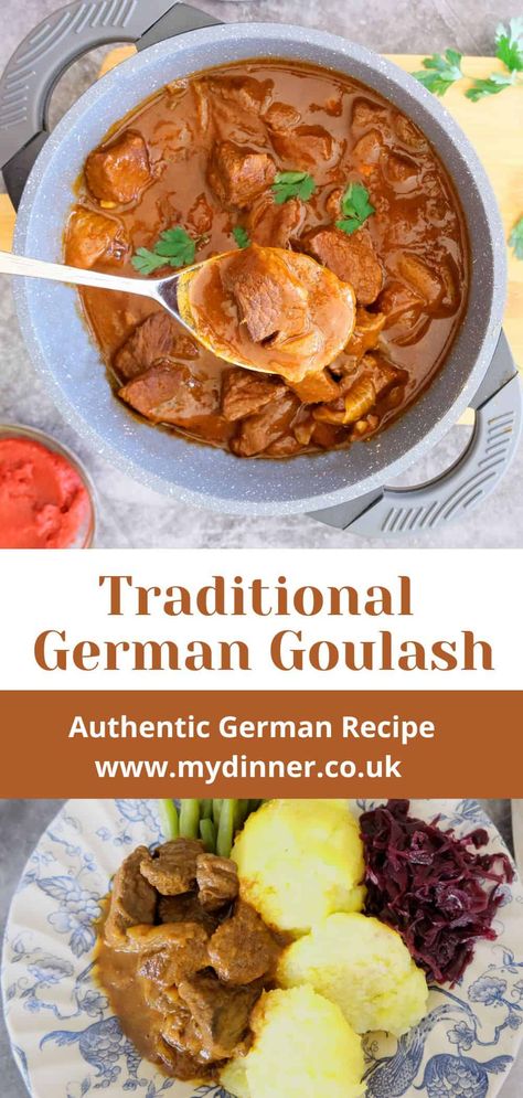 Goulash Stew Recipes, Authentic German Goulash, Beef Goulash Recipes German, German Stew Beef Goulash, Crockpot German Goulash, Authentic German Goulash Recipes, German Goulash Soup, Crockpot Goulash Recipes Slow Cooker, Slow Cooker German Recipes