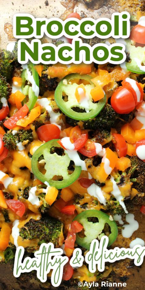 Cucumber Nachos, Broccoli Nachos, Mexican Broccoli, Healthy Nachos Recipe, Vegetable Nachos, Healthy Nacho, Cauliflower Nachos, Recipe For Broccoli, Veggie Nachos