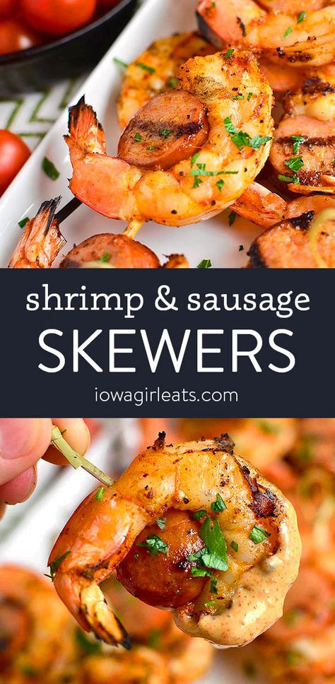 Gluten Free Appetizer Recipes, Appetizer Recipes Easy, Sausage Skewers, Gluten Free Appetizer, Bbq Meals, Bbq Competition, Handheld Food, Gluten Free Recipes Appetizers, Shrimp Appetizer Recipes