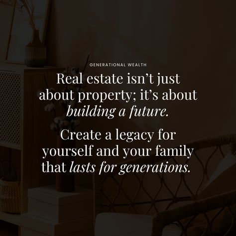 📣Real estate isn’t just about buying properties—it’s about building your future. Every home, every investment, every decision is a stepping stone toward generational wealth, financial security, and endless possibility.  Let’s take that step together and turn your real estate dreams into reality!📩  Trisha Alvarez, REALTOR®️ 📲361-563-2002  #ImYourGirl🩵 #AGM #SintonTXRealEstate #SintonTXRealtor #SintonTxHomes #TaftRealEstate #OdemRealEstate #PortlandRealEstate #CorpusChristiRealEstate Estate Planning Quotes, Real Estate Affirmations Business, Brrr Method Real Estate, Buying Real Estate Investment, Real Estate Title Company, Real Estate Quotes Inspirational, Catchy Real Estate Quotes, Property Quotes, Real Estate Investing Quotes