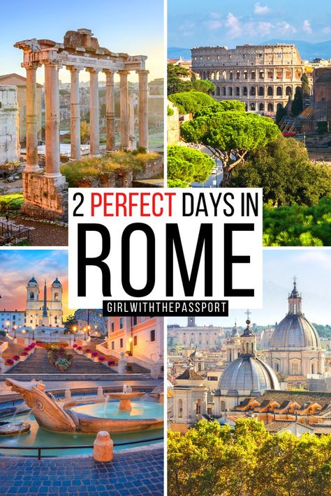 2 Perfect Days in Rome Italy Itinerary! Outfits Rome, Italy Attractions, Rome Italy Outfits, Food Rome, Must See In Rome, Rome Italy Photography, Places To Visit In Rome, Vacations For Couples, 2 Days In Rome