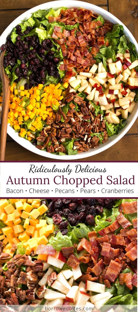 Salad With Nuts Recipes, Side Salad For Thanksgiving, Savory Salad Recipes, Baby Shower Salad Ideas, Autumn Salads For A Crowd, Easy Tossed Salad, Best Side Salad, Autumn Chopped Salad, Special Salad