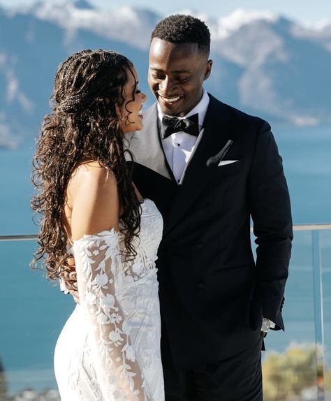 Black People Weddings, Black Wedding Hairstyles, Bridal Braids, Curly Wedding Hair, Bridal Hair Inspiration, Black Bridal, Black Bride, Dream Wedding Ideas Dresses, Cute Wedding Ideas