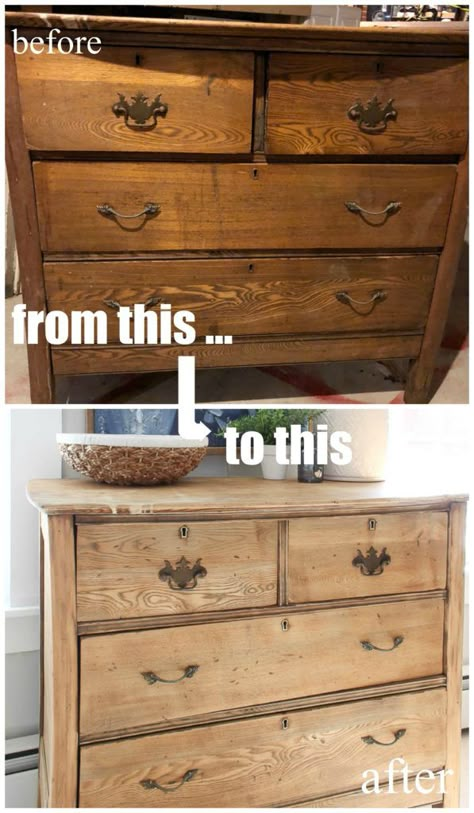 DIY Antique Dresser - Rooms For Rent blog Cheap Furniture Makeover, Easy Furniture Makeover, Furniture Rustic, Diy Furniture Renovation, Furniture Rehab, Furniture Renovation, Farmhouse Furniture, Creative Furniture, Furniture Hacks