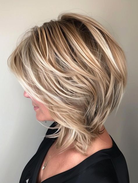 Bob Haircuts with Highlights: Elevate Your Look with Chic Styles Angel Bob Haircut, Bob Haircuts With Highlights, Haircuts With Highlights, Chubby Face Haircuts, Platinum Highlights, Choppy Bob Haircuts, Ombre Highlights, Honey Blonde Highlights, Sleek Bob