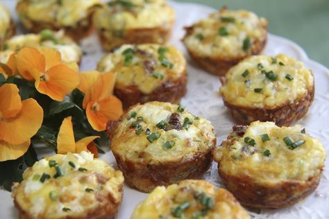 Quiche Bites in Lovely Little Black Dress Attire - dress them up or dress them down. Quiche Bites, Horderves Appetizers, Baby Shower Brunch Food, Healthy Brunch, Mini Quiche, Baby Shower Brunch, Bridal Shower Food, Easy Brunch, Tasty Recipe