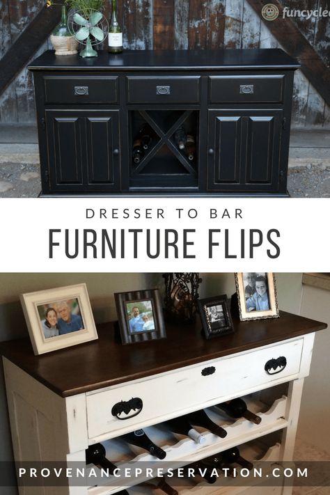 DIY dresser to bar flip Furniture Converted To Bar, Diy Bar Dresser, Diy Bar Buffet Cabinet, Buffet To Bar Makeover, Dresser Into Bar Cabinet, Dresser To Bar Diy, Dresser Bar Diy, Dresser Into Bar, Dresser To Bar