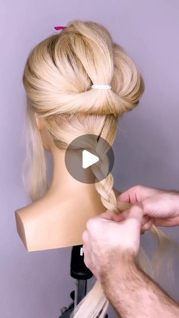 Bridal Ponytail Hairstyles, Formal Ponytail, Basic Ponytail, Bridal Ponytail, Love Hairstyles, Prom Hairstyles Updos, Ponytail Tutorial, Hairstyles Diy, Easy Updo