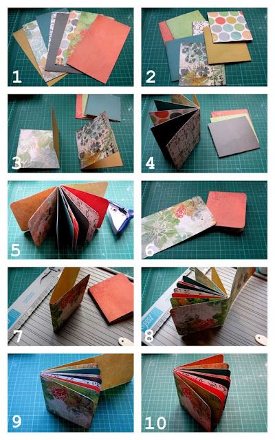 book or album made of scrapbook paper Patterned Paper Crafts, Mini Albümler, Origami Book, Mini Scrapbooks, Flip Books, Paper Things, Mini Album Tutorial, Folded Paper, Scrap Album