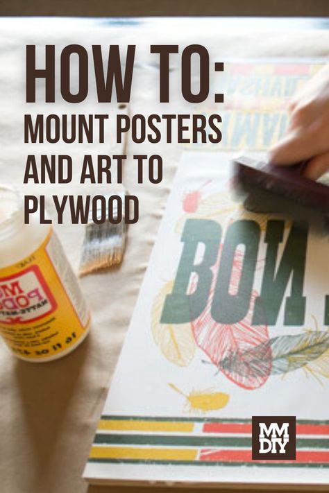 How to: Mount Posters and Art to Plywood for an Affordable Modern Look Poster Framing Ideas, Creative Ways To Hang Posters, Framing Posters Diy Ideas, Mounting Artwork Ideas, Canvas Hanging Ideas, Hanging Posters On Wall Ideas, Poster Hanging Ideas, Ways To Hang Posters, Poster Frame Ideas