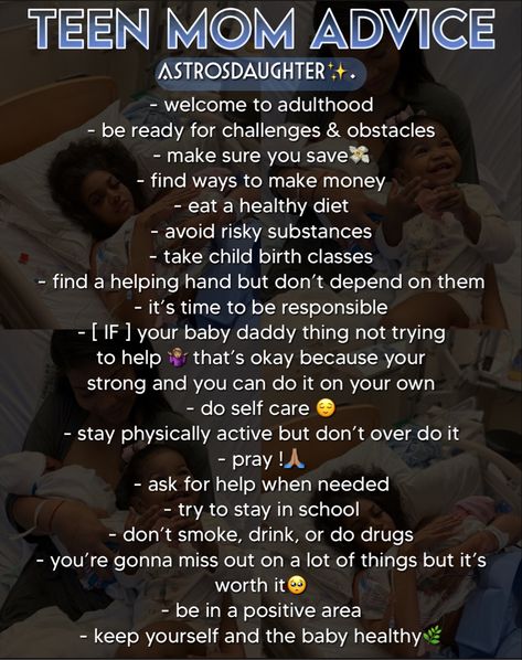 Teen Pregnancy Tips, Teen Mom Room With Baby, Young Mom Quotes, Pregnant Teen Mom, First Time Mom Tips, Teen Parents, Inspirational Quotes For Moms, Mom Motivation