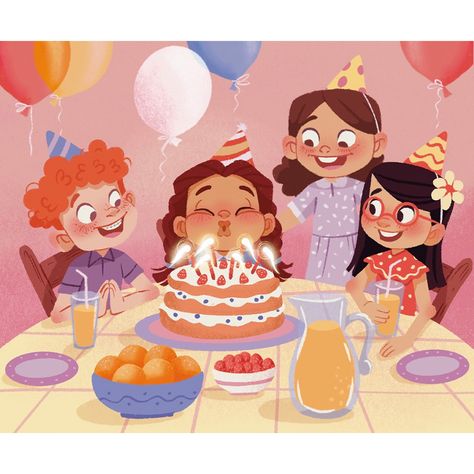 Class Illustration, Lemonade Illustration, Happy Birthday Illustration, Children's Book Characters, Book Illustration Design, Cartoon For Kids, Story Books Illustrations, Illustration Art Kids, Birthday Illustration