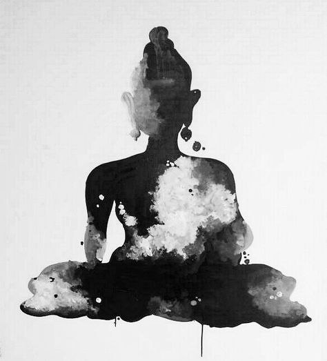 Black and white buddha Energy Wall painting Indian Aestethic, Buddha Painting On Wall, Buddha Black And White, Black And White Buddha, Bedroom Paintings Canvas, Kitchen Colors For Walls, Colors For Walls, Interior Painting Ideas, Indoor Painting