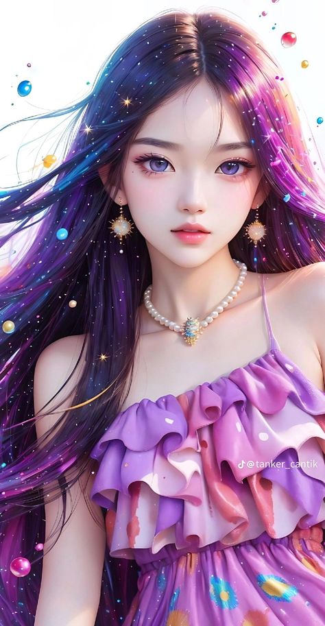 Girly_m Art, Girly M Instagram, Anime Purple Hair, Anime Blue Hair, Fairytale Photoshoot, Walpapers Cute, Girly M, Pink Wallpaper Girly, Really Cool Drawings