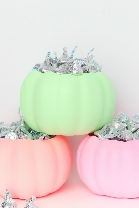 Dollar Tree Styrofoam Pumpkins, Styrofoam Pumpkins, Neon Pumpkin, Amazon Halloween, Neon Pastel, Halloween Trends, Casa Halloween, All Pins, Pastel Halloween