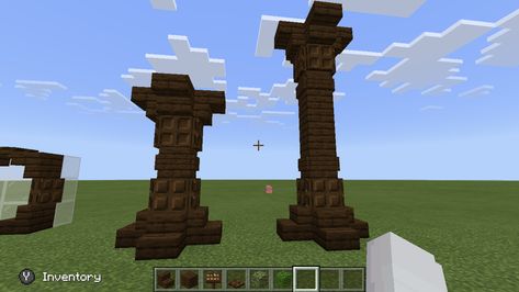 Pillar Designs Minecraft, Pillar Design Minecraft, Minecraft Pillar Ideas, Minecraft Stone Entrance, Minecraft Stone Archway, Minecraft Stone Pillars, Minecraft Stone Statues, Minecraft Archway Entrance, Minecraft Pillar