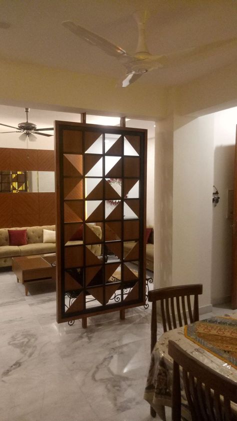 Ply Partition Design, Semi Partition Design, Cmc Designs, Living Room Partition Wall Design, Partition Wall Design, Wooden Panel Design, Modern Partition, Modern Partition Walls, Room Partition Wall