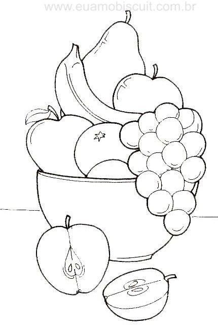 Frutas 3 Fruit Coloring, Vegetable Coloring Pages, Basket Drawing, Fruit Coloring Pages, Fruits Drawing, Pola Sulam, Pencil Art Drawings, Art Drawings For Kids, Fruit Basket