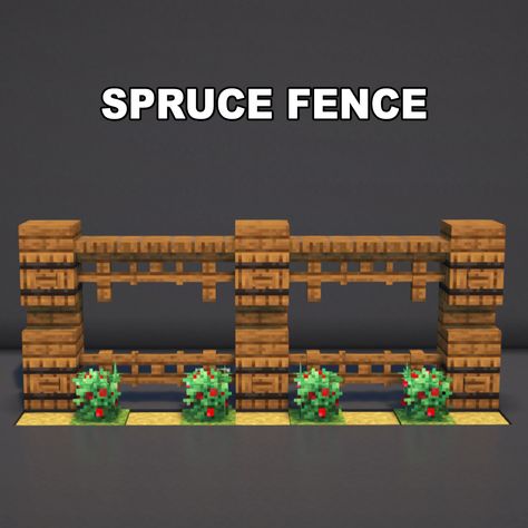 Minecraft Spruce Fence ✅ Follow for OP Minecraft Builds 📢 Share with your Friends 💬 Rate this Build 1-10 🔖Tags 🔖 #minecraft #minecraftbuilds #minecrafters #minecraftpe #minecraftmemes #mınecraftideas #minecraftbuild #minecraftbuilding #minecraftbuilding #minecrafttutorial #minecraftonly #mcpe #minecraftpc #minecraftcreations #minecraftdaily #minecraftdesign #minecraftjava #minecrafts #minecraftyoutuber #gaming Spruce Doorway Minecraft, Spruce Minecraft Builds, Minecraft Spruce Builds, Minecraft Fence Designs, Fence Design Minecraft, Minecraft Fence Ideas, Minecraft Letters, Minecraft Things, Easy Pixel Art