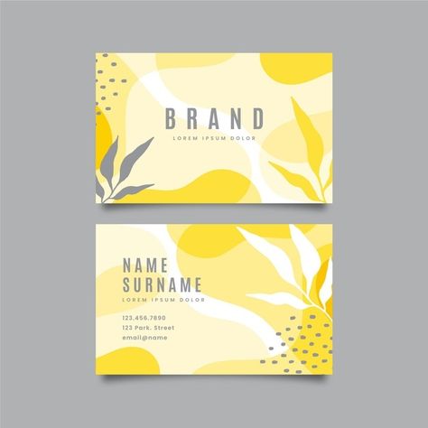 Yellow Business Card Design, Yellow Branding Design, Dental Business Cards, Yellow Business Card, Blank Certificate, Yellow Card, Logo Yellow, Gift Card Design, Visiting Card Design