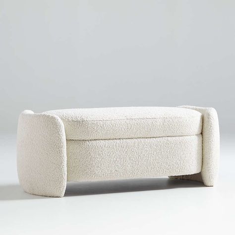 Store Throws, Modern Storage Bench, Elevated Home, Fabric Bench, Cube Ottoman, Living Room Entryway, Furniture Trends, Contemporary Home Decor, Main Bedroom