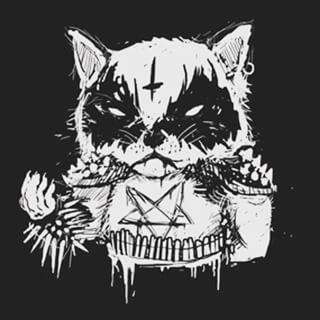 Metal Posters Art, Punk Cats, Arte Zombie, Metal Drawing, Black Metal Art, Creepy Cat, Arte Punk, Metal Cat, Metal Tattoo