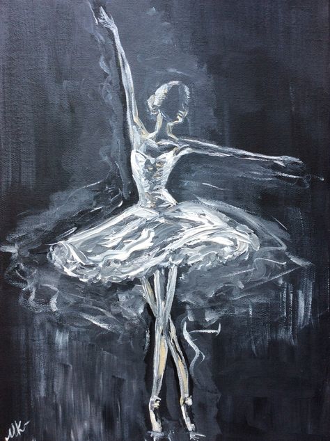 The Ballet. Ballerina Aesthetic Painting, Black Swan Painting, Black Swan Art Paintings, Black Swan Painting Acrylic, Black Swan Poster Art, Ballet Surrealism Art, Ocean Art Painting, Art Room Posters, Ballet Painting