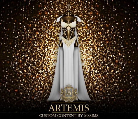 Dc Artemis, Egyptian Outfit, Greek God Costume, Egyptian Dress, Los Sims 4 Mods, Greek Dress, Magic Clothes, Sims 4 Cas Mods, The Sims 4 Pc